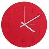 DecoMates Non-Ticking Silent Wall Disc (Red)