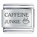 Caffeine Junkie Coffee Mug Italian Charms