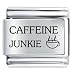 Caffeine Junkie Coffee Mug Italian Charms Bracelet Link