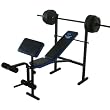 Cap Barbell Combo Bench with 80 Pound Weight Set