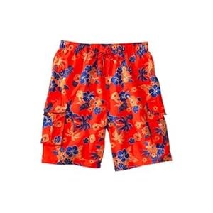 KingSize Big & Tall Tropical Floral Print Swim Shorts