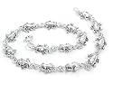 Frog Anklet Sterling Silver Charm Link 9.5" Bracelet