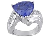 14K White Gold Tanzanite and Diamond Ring
