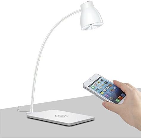 2 IN 1 Wireless Charger with Mini Lamp, Xblaze Premium QI Wireless Charging Pad &amp; Mini Table Desk LED Light for Samsung Galaxy S7/S7 Edge/S6/S6 Edge/S6 Edge Plus/S6 Active/Note 5 (White)
