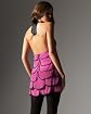 Scalloped Beaded Halter Dress Product Image