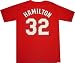 Texas Rangers Josh Hamilton Name and Number Red T Shirt