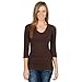 Fashion Corner Women's Layering Three Quarter Sleeve Tee