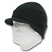 Cuff Beanie Visor Jeep Cap - (19 Colors) (Black)