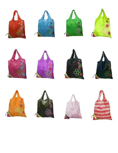 Reusable Shopping Tote Bag - Folded into a Strawberry - ** Various Colors **