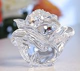 WATERFORD CRYSTAL SPRING GARDEN ROSE PAPERWEIGHT