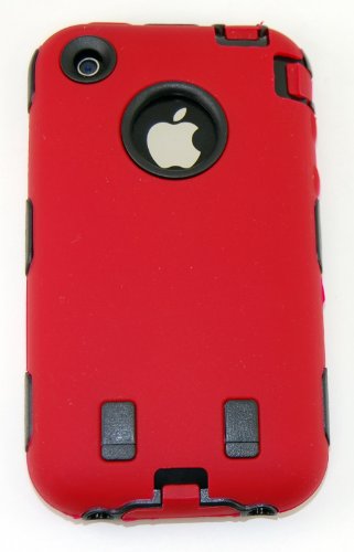 Body Armor for iPhone 3G 3GS - Red & Black