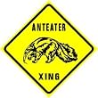ANTEATER CROSSING sign * street animal