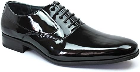 Mens Delli Aldo Patent Tuxedo Shoes (8.5 U.S)