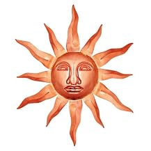 Sun Face Wall Sculpture- Polished Finish(24")