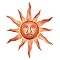 Sun Face Wall Sculpture- Polished Finish(24")