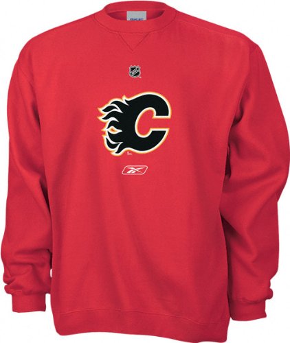 Calgary Flames -Red- Primary Logo Crewneck Sweatshirt