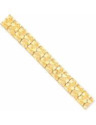 10K Gold 15.0mm NUGGET Bracelet 8 Inches