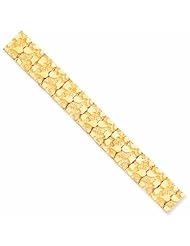 10K Gold 15.0mm NUGGET Bracelet 7 Inches