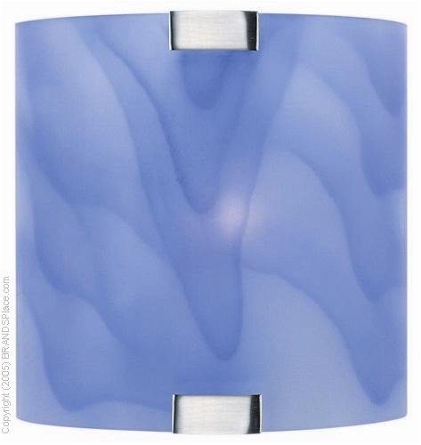 Nimbus-Clouded Glass Wall Sconce - Blue