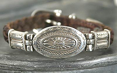 Sandy Etched Woven Bandit Bracelet