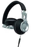 Sharper Image SHP2600GY Stereo Headphones with Microphone, Tangle-Free Cord, Foldable, Grey