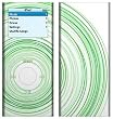Green Swirl White Design Decal Skin Sticker for Apple iPod nano 2G (2nd Generation) 2GB/ 4GB/ 8GB Player