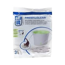 Catit Replacement 3 pack Carbon & Foam Cartridge for Fresh & Clear Water Fountain
