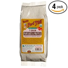 Bob's Red Mill Organic 7 Grain Pancake & Waffle, Whole Grain Mix, 26-Ounce Bags (Pack of 4)