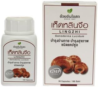 Herbal One Lingzhi Reishi Mushroom 30 Capsules By Thaidd