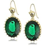 Juicy Couture Emerald Large Oval Drop Earrings