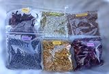 Herbal Collection: Spring Flowers ~ 6 Dried Herbs ~ Collection ~ Ravenz Roost Herbs with Special Info on Labels~ 1/2 oz ea ~ Shipped in a box