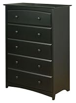 Stork Craft Beatrice 5 Drawer Chest - Black