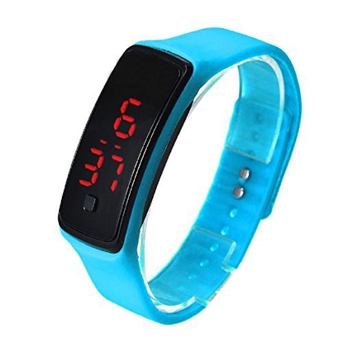 BESSKY Excellent Ultra Thin Unisex Sports Silicone Digital LED Sports Wrist Watch