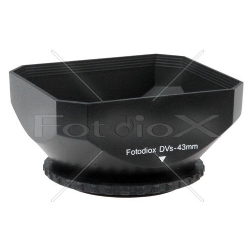 Fotodiox Video Camera - Camcorder DV Lens Hood - 43mm Black