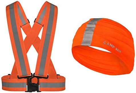 CAMP BEN ORANGE Reflective Bundle - Hi Vis Harness Vest and Bandana
