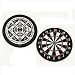 CLASSIC OLD ENGLISH STYLE 18 INCH DOUBLE SIDED DARTBOARD + 6 BRASS DARTS