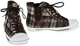 MISS ME Plaid High Top Sneakers (TAN)