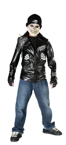  Teen Scary Death Rider Biker Costume