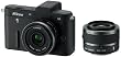 Nikon 1 V1 Systemkamera (10 Megapixel, 7,5 cm (3 Zoll) Display) schwarz inkl. 1 Nikkor VR 10-30 mm und 10 mm Pancake Objektive