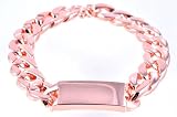 Hot Celebrity Style Kim Kardashian ID Necklace Thick Link Chain INC3011 (Rose Gold)