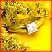 14K Yellow Gold .50 CT Princess Cut Diamond Solitaire Ring