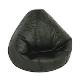 Ebony Kid's Large Lifestyle Vinyl Beanbag By Elite Furniture