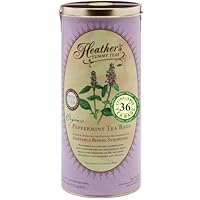 Heather's Tummy Tea Peppermint Tea Bags for Irritable Bowel Syndrome ~ Heather's Tummy Teas Organic Peppermint Teabags (36 Jumbo Teabags)
