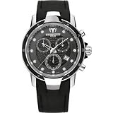 TechnoMarine Womens UF6 Chronograph Black Dial with Diamond Indexes Watch #609012