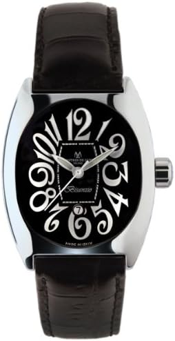 Montres De LuxeWomen's BI3 NER Bisanzio Stainless Steel Luminous Black Leather Date Watch