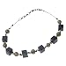 Jewelry : Midnight Black Cubes Beaded Wire Collar Necklace
