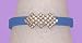 Bracelet - B305 - Crystal Triple Diamond - Designer Inspired - Adjustable Jelly Band ~ Blue