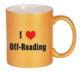 I Love/Heart Off-Roading Coffee Mug in Metallic Colors
