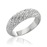 14k White Gold Anniversary Wedding Diamond Ring Band (HI, SI-I, 0.36 carat)