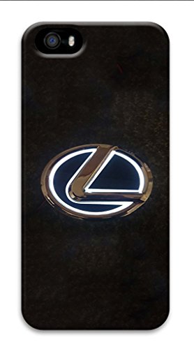 iPhone 5 5S Case Hard Plastic PC Polycarbonate Frosted Fit Headphones Port Protect Camera Luxury Car Logo Christmas Deals Male Gift Wish List Father Day-LED Lexus Emble